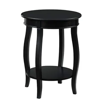 Powell Furniture Round Accent Table with Shelf - Stylish Functionality