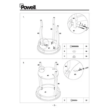Powell Furniture Round Accent Table with Shelf - Stylish Functionality