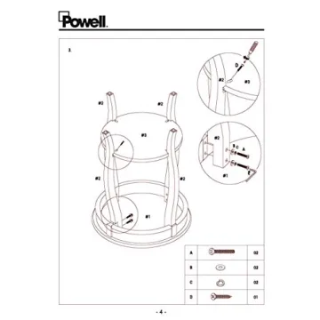 Powell Furniture Round Accent Table with Shelf - Stylish Functionality