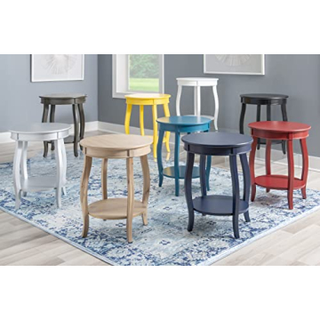 Powell Furniture Round Accent Table with Shelf - Stylish Functionality