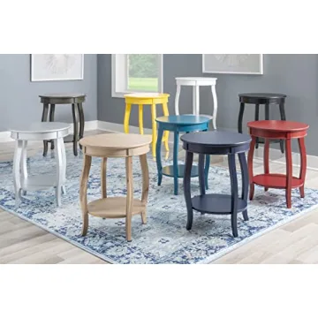 Powell Furniture Round Accent Table with Shelf - Stylish Functionality