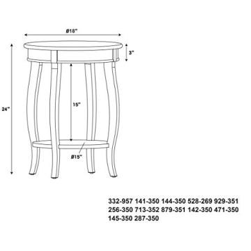 Powell Furniture Round Accent Table with Shelf - Stylish Functionality