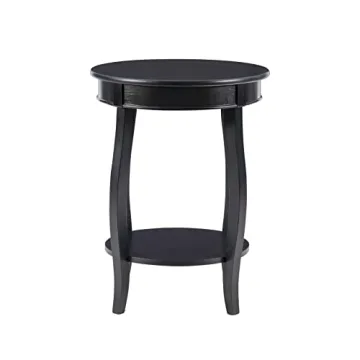 Powell Furniture Round Accent Table with Shelf - Stylish Functionality