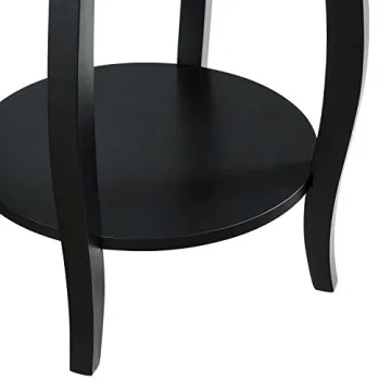 Powell Furniture Round Accent Table with Shelf - Stylish Functionality