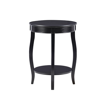 Powell Furniture Round Accent Table with Shelf - Stylish Functionality
