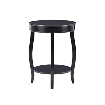 Powell Furniture Round Accent Table with Shelf - Stylish Functionality