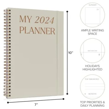 Beautiful 2024 Daily Planner for Easy Task Management