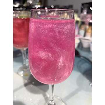 Snowy River Edible Pink Cocktail Glitter - All Natural Beverage for Cocktails, Margaritas, Wine Glitter, Beer Drink Synthetic Free (4 Gram, Pink)