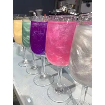 Snowy River Edible Pink Cocktail Glitter - All Natural Beverage for Cocktails, Margaritas, Wine Glitter, Beer Drink Synthetic Free (4 Gram, Pink)