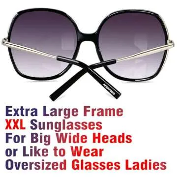 ANDWOOD Oversized Sunglasses for Women Big Large Square Wide Frame Shades Retro Trendy Fashion UV Pr...