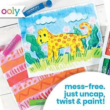 OOLY Chunkies Twistable Tempera Paint Sticks For Kids, No Mess Kids Art Supplies for Kids 4-6, Mess Free Coloring for Toddlers, Classroom Supplie for Toddler Art, Quick Drying Art [Variety, Set of 24]