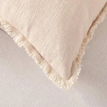 ATLINIA Stylish Decorative Linen Fringe Pillow Cover