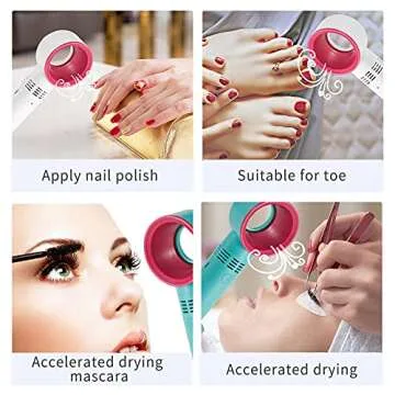 Lash Fan USB Mini Portable Fan Rechargeable Bladeless Fan Handheld Air Conditioning Cooling Dryer for Eyelash, Accelerated Drying Eyelash Extensions Glue/Adhesive Essential Eyelash Extension Supplies