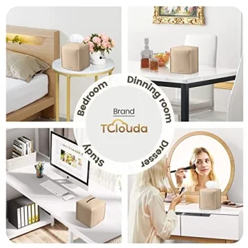 Modern PU Leather Tissue Box Cover for Home and Office