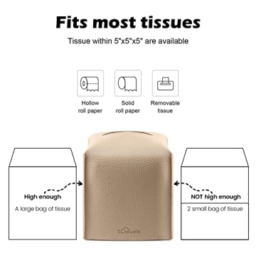 Modern PU Leather Tissue Box Cover for Home and Office