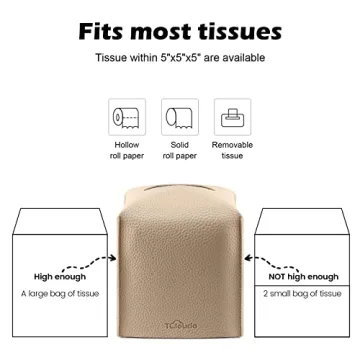 Modern PU Leather Tissue Box Cover for Home and Office