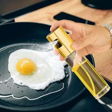 Oil Sprayer Mister, 100ml Vegetable Oil Dispenser, Multipurpose Cooking Olive Oil Spritzer, Oil Spray Bottle with Simple Press Pump, Oil Dispenser Bottle Mister for Frying BBQ Grilling Cooking Salad