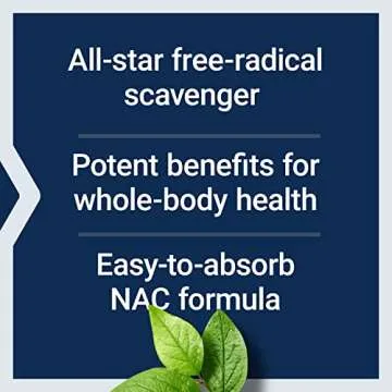 Life Extension N-Acetyl-L-Cysteine (NAC), Immune, Respiratory, Liver Health, NAC 600 mg, Potent antioxidant Support, Free-radicals, Easy to Absorb, 60 Capsules