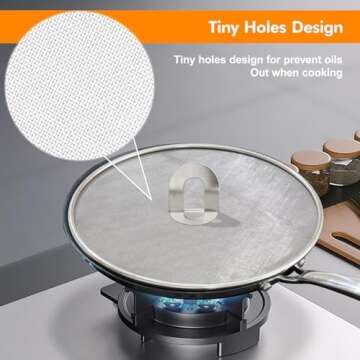 Snowyee Splatter Screen for Frying Pan - Easy Cleanup!
