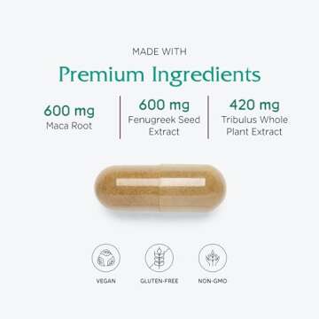 Vitanica FemVitality Libido Supplement for Women, Natural Female Libido Booster for Women, Increases Intimate Drive, Desire and Stamina, Helps Vaginal Dryness, Vegan 60 Capsules