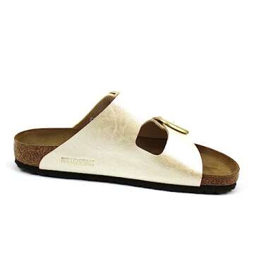 Birkenstock Women's Arizona Big Buckle Birko-Flor Slip-on Sandals - Graceful Pearl White - 7