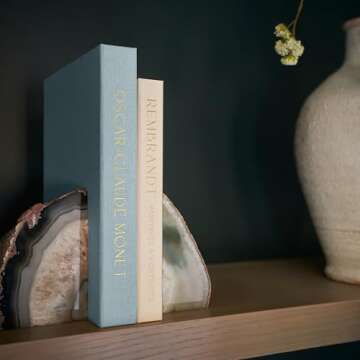 Beautiful Decorative Books - Set of 2 Linen Boxes Enhance Your Coffee Table, Bookshelf or Mantle Decor - Stylish Fake/Faux Books for Modern Home Decoration, Photo Storage and as a Keepsake Box