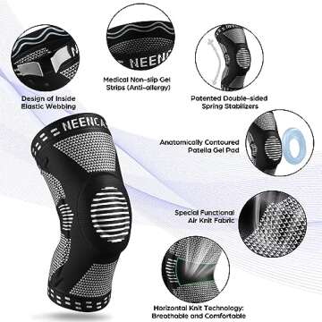 NEENCA Knee Braces for Ultimate Comfort and Support for All Activities