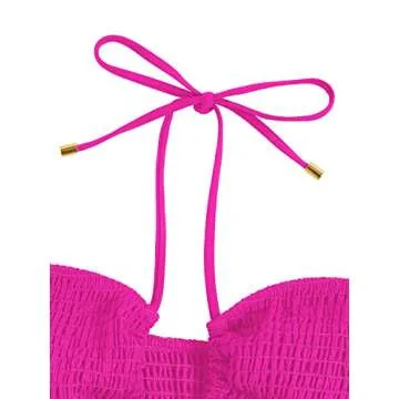 SweatyRocks Women's Stylish Ribbed Two-Piece Swimsuit