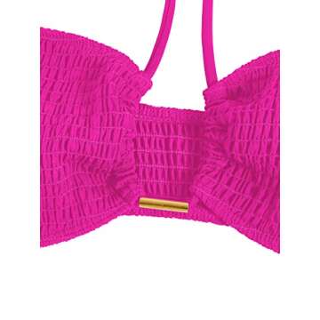 SweatyRocks Women's 2 Piece Bathing Suit Ribbed Tie Side Halter Bikini Swimsuit