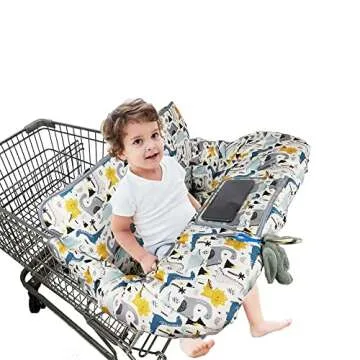 Shopping Cart Cover for Baby with Pillow and Phone Holder