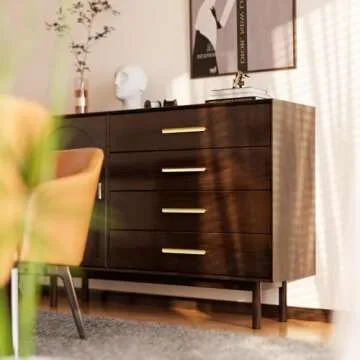 Cobbe Elite 10 Pack Luxurious Brushed Gold Cabinet Pulls, 3 Inch Hole Center, Handles for Kitchen Bathroom Cabinets & Drawers