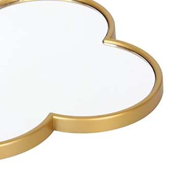 DECANIT Gold Mirrors for Wall Decoration Clover Mirrors for Living Room Decor & Home Decor, Pack of 3
