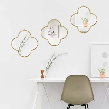 Stylish DECANIT Gold Clover Mirrors for Your Home Decor