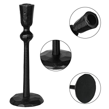 Artistic Iron Taper Candle Holders - Set of 3 Decorative