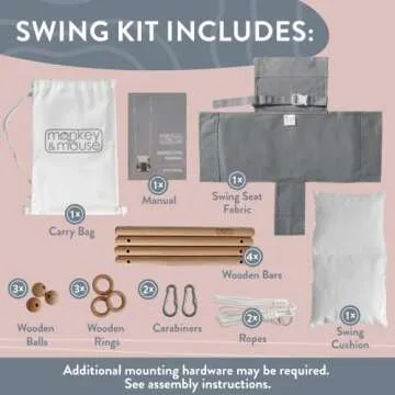 Monkey & Mouse Baby Swing Seat - Safe & Comfortable Swing for Kids