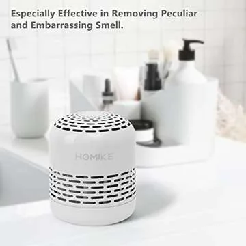 HOMIKE Refrigerator Deodorizer, Odor Eliminator,Last up to 10 Years for Car,Closet,Shoes Cabinet,Fridge and Freezer,Outperforms Baking Soda and Activated Carbon(White)