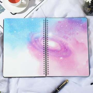SIIXU Space Spiral Notebook - Creative Writing Journal