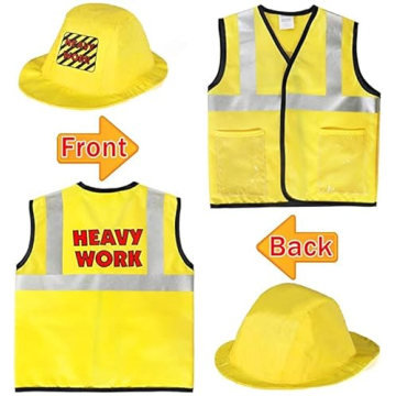 Latocos Construction Worker Kids Costume for Dress Up