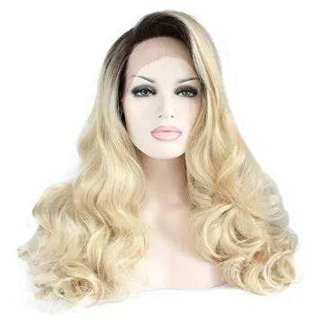 Yinuozhogntian 24 Inch Ombre Blonde Lace Front Wig