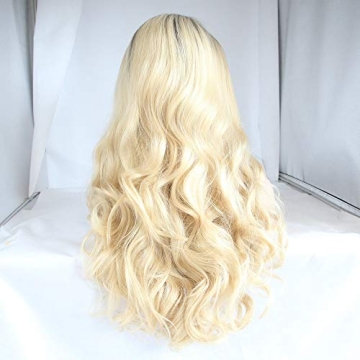 Yinuozhogntian 24 Inch Ombre Blonde Lace Front Wig