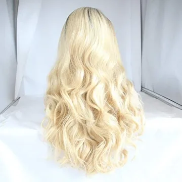 Yinuozhogntian 24 Inch Ombre Blonde Lace Front Wig