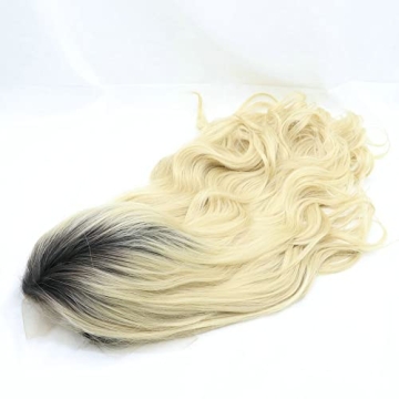 Yinuozhogntian 24 Inch Ombre Blonde Lace Front Wig