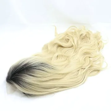 Yinuozhogntian 24 Inch Ombre Blonde Lace Front Wig