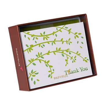 Papyrus Thank You Cards with Envelopes, Branches (20-Count)