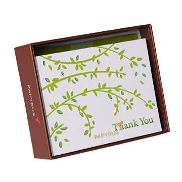 Papyrus Thank You Cards with Envelopes, Branches (20-Count)