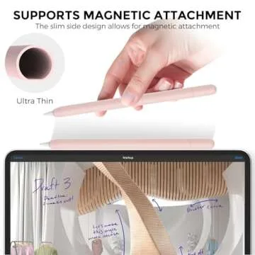 AhaStyle 2 Pack Silicone Apple Pencil (USB-C) Case 2023 Ultra Thin Proteative Cover Skin Apple Pencil Sleeve Anti-Slip Grip Compatible with Apple Pencil USB C (Light Blue & Pink)