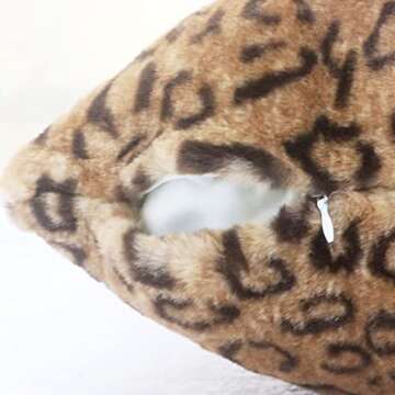 Luxury Leopard Fur Throw Pillow Covers for Home Decor