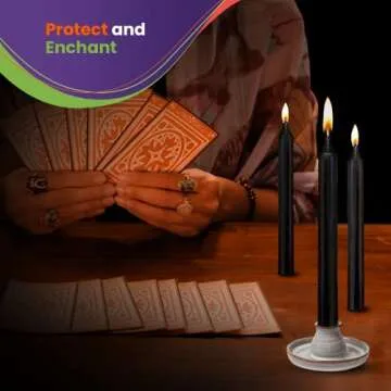 Black Spell Candles - Set of 48 Unscented Chime Candles