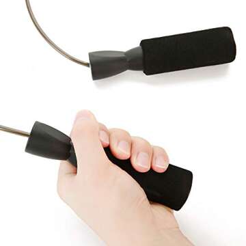 Whph Jump Rope | 8.5 feet Adjustable Tangle-Free Skipping Rope with Steel Wire and Ball Bearings for Men Women Speed Jumping Boxing Cardio Endurance