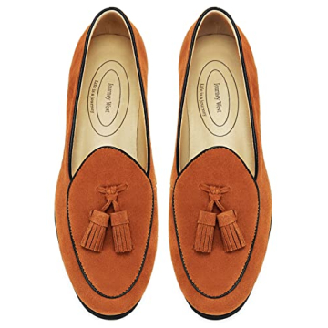 Journey West Suede Tassel Loafer for Women Slip-on Belgian Penny Loafers Shoes for Women